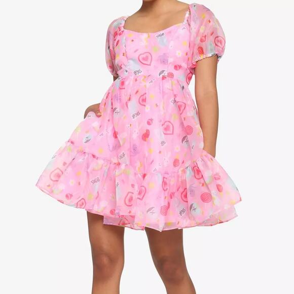 HOT TOPIC x POWERPUFF GIRLS Ingredients Puffy Organze Dress Pink {R34} - Picture 1 of 3